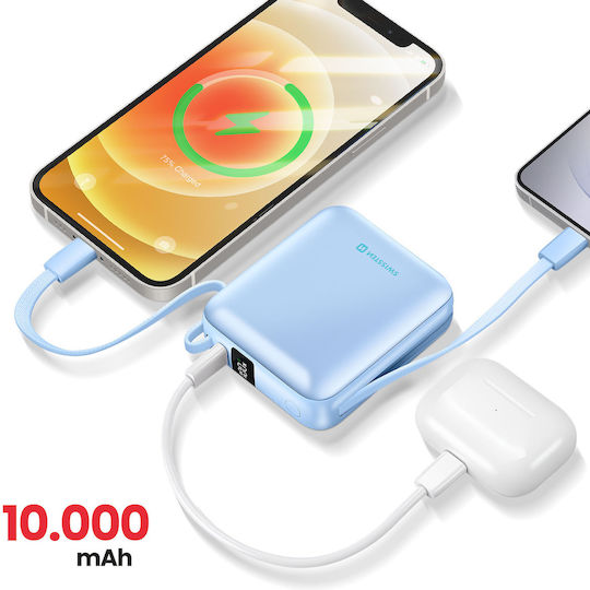 Swissten Power Bank 10000mAh 20W with USB-C Port Blue view 3