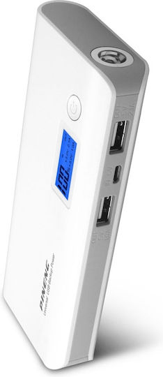 Pineng PN-968 Power Bank 10000mAh with 2 USB-A Ports Silver view 4