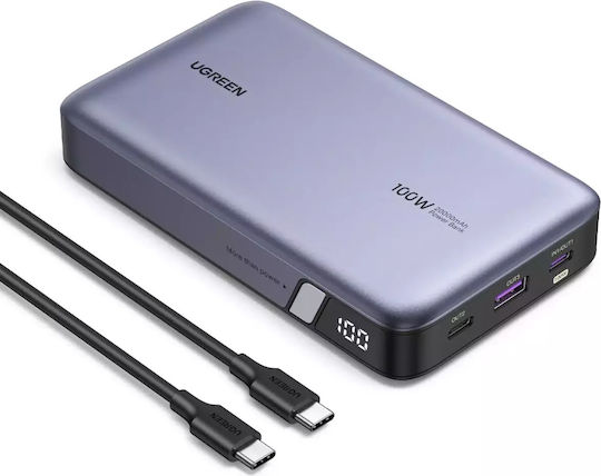 Ugreen PB720 Power Bank 20000mAh 100W with USB-A Port and 2 USB-C Ports Power Delivery / Quick Charge 2.0 / Quick Charge 3.0 Gray