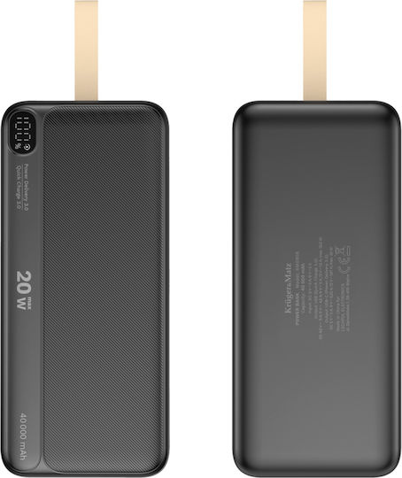 Kruger & Matz Power Bank 40000mAh Power Delivery Black view 6