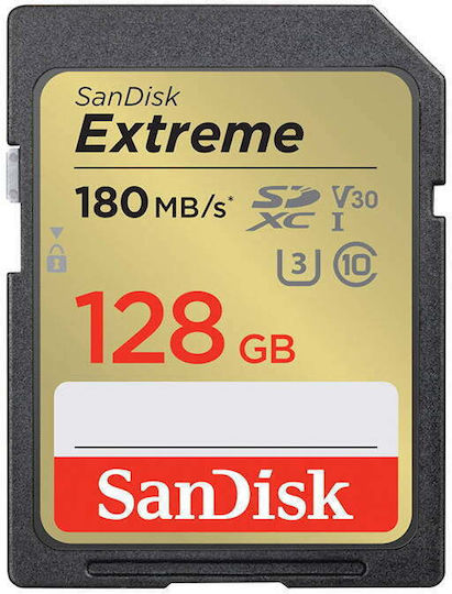 Sandisk Extreme SDXC 128GB U3 V30 UHS-I 180MB/s with Adapter