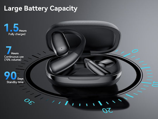 XO G37 AI Translate Earbud Bluetooth Handsfree Earphones with Charging Case Black view 3