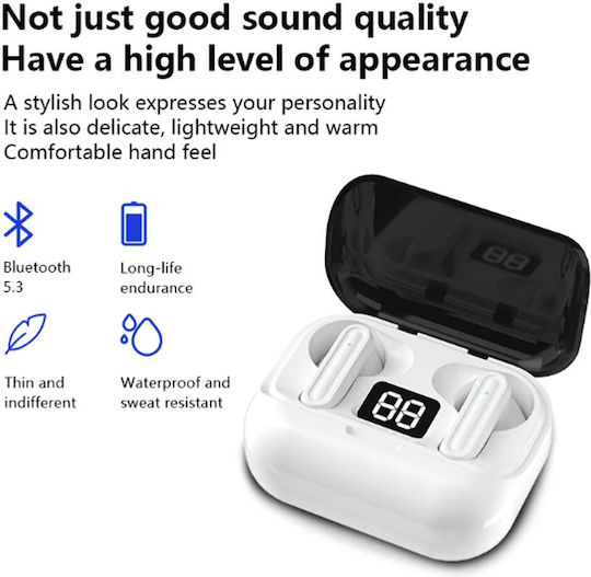 L88 In-ear Bluetooth Handsfree Earphones with Charging Case White view 1