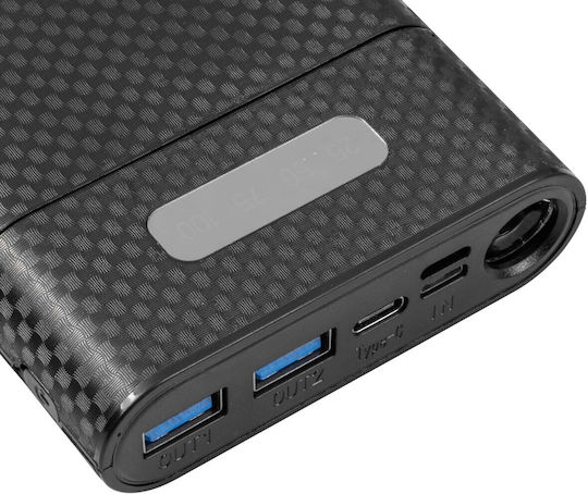 Akyga Power Bank 18W with 2 USB-A Ports and USB-C Port Quick Charge 3.0 Black view 5