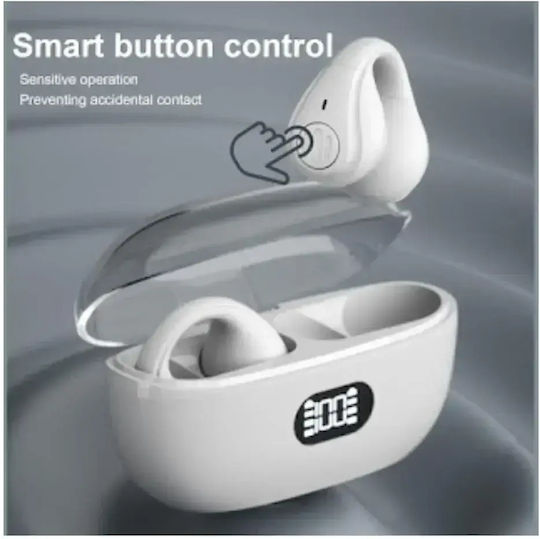 Arrango AC48930 Bone Conduction Bluetooth Handsfree Earphones with Charging Case White view 3