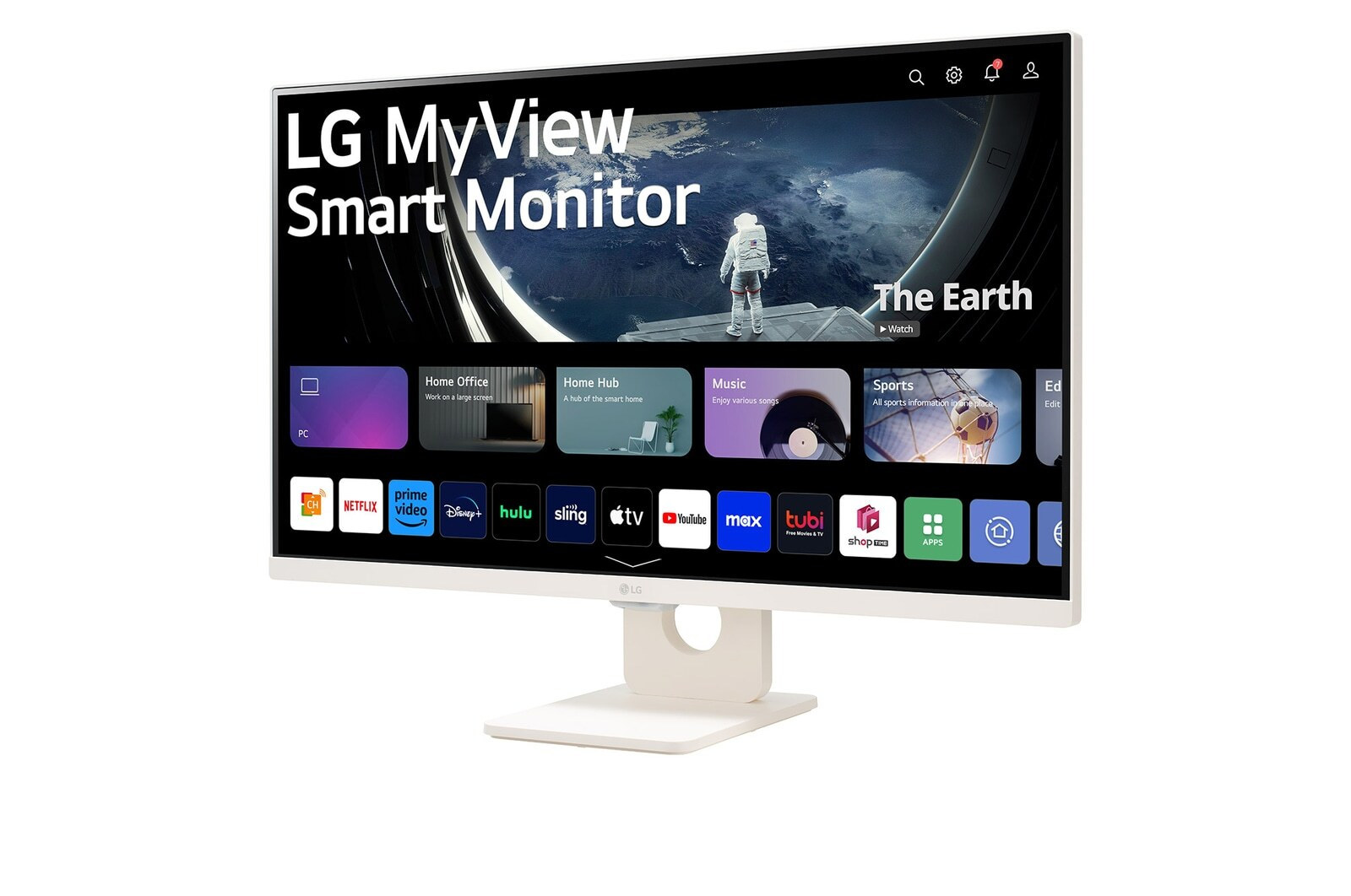 LG 27U511SA-W Nano IPS HDR Smart Monitor 27" FHD 1920x1080 with Response Time 5ms GTG White view 3