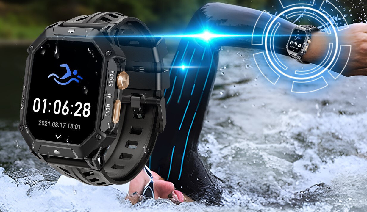 Cubot X1 Aluminum Smartwatch with Heart Rate Monitor Black view 4