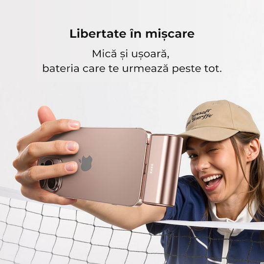 Voltres Power Bank 5000mAh 22.5W with USB-C Port Gold view 5