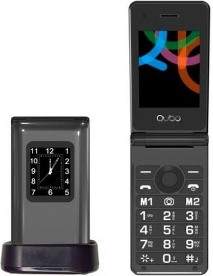 Qubo X-28BKC Dual SIM Mobile with Large Buttons Black view 1