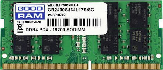 GoodRAM DDR4 with Module 1x8GB and Speed 2666 for Laptop GR2666S464L19S/8G