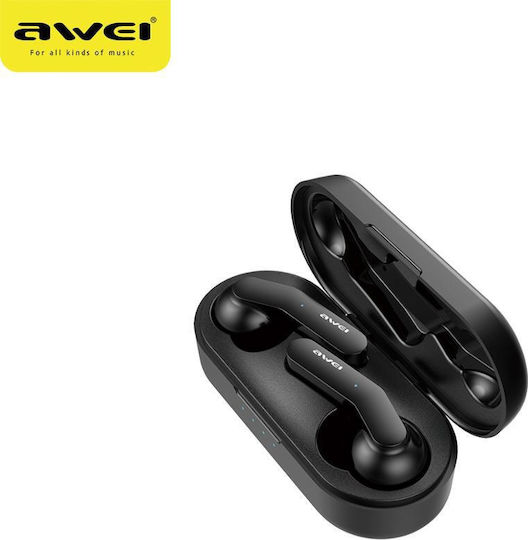 Awei T10C In-ear Bluetooth Handsfree Earphones with Sweat Resistance and Charging Case Black vista 3