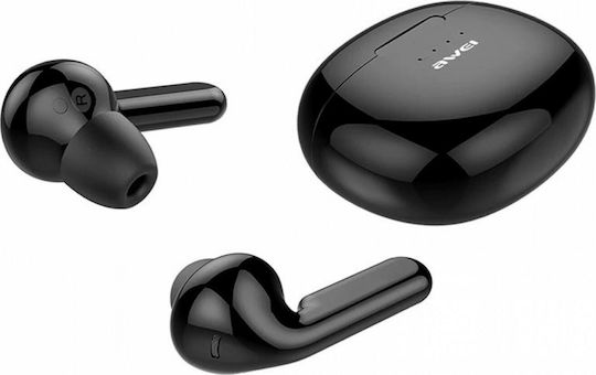 Awei T15 In-ear Bluetooth Handsfree Earphones with Charging Case Black view 1
