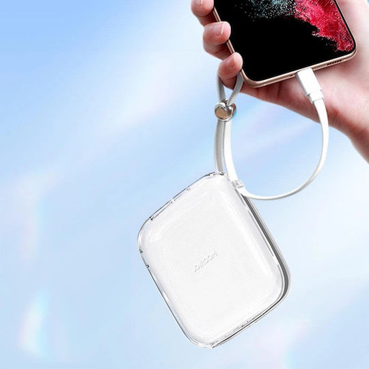 Joyroom Jelly Series JR-L004 Power Bank 10000mAh 12W with USB-A Port and USB-C Port White view 2