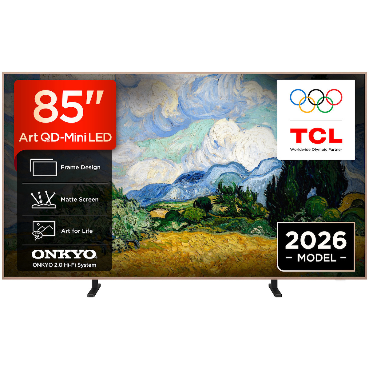 TCL Smart TV 85" 4K UHD QD-Mini LED A400 Pro Art HDR (2026) 85A400 Pro