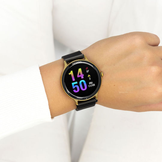 Oozoo Q00137 45mm Smartwatch with Heart Rate Monitor (Black) view 3