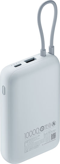 Xiaomi BHR9073GL Integrated Type-C Power Bank 10000mAh 22.5W with USB-A Port and USB-C Port Ice Blue vue 3