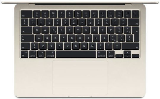 Apple MacBook Air 13" (2024) 13.6" Retina Display (M3-8-core/16GB/256GB SSD) Starlight (GR Keyboard) view 2