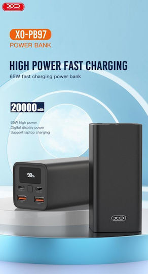 XO PB97 Power Bank 20000mAh 65W Black view 5