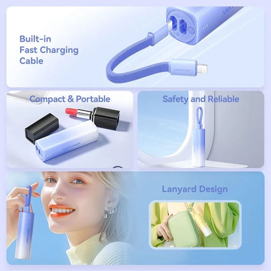 Vention FHWL0 Power Bank 5000mAh 20W with USB-C Port Blue view 6