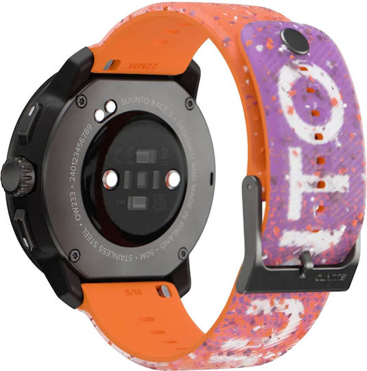 Suunto Race S Stainless Steel 45mm Waterproof Smartwatch with Heart Rate Monitor (Power Orange) view 3