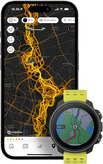 Suunto Vertical Stainless Steel 49mm Smartwatch with Heart Rate Monitor (Black Lime) view 6