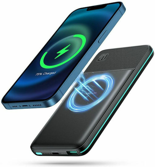 Joyroom Power Bank 10000mAh 15W with USB-A Port and USB-C Port Black
