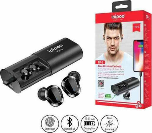 Ipipoo TP-3 In-ear Bluetooth Handsfree Earphones with Charging Case Black view 3