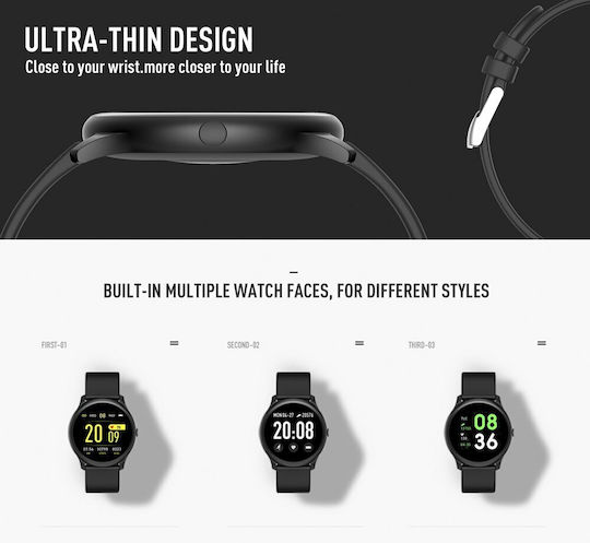 SPM KW19 Smartwatch with Heart Rate Monitor (Pink) vue 8