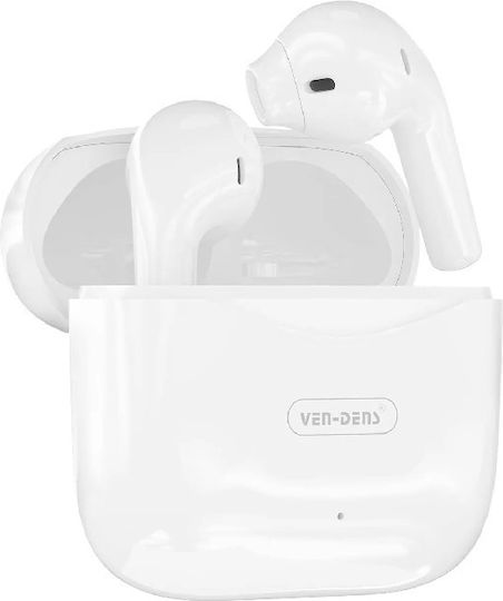 Ven-Dens VD-BT025 In-ear Bluetooth Handsfree Earphones with Charging Case White view 1