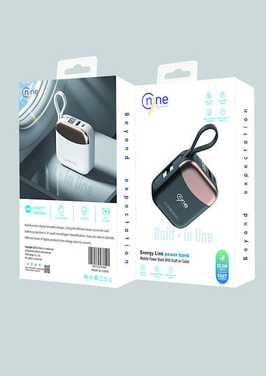 Nine R56J Power Bank 10000mAh 22.5W with USB-A Port and USB-C Port Blue view 4