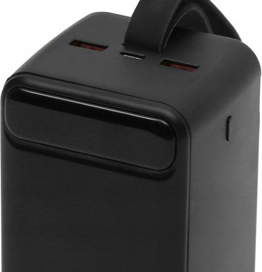Platinet Power Bank 50000mAh 20W with 2 USB-A Ports and USB-C Port Power Delivery / Quick Charge 3.0 Black vista 3