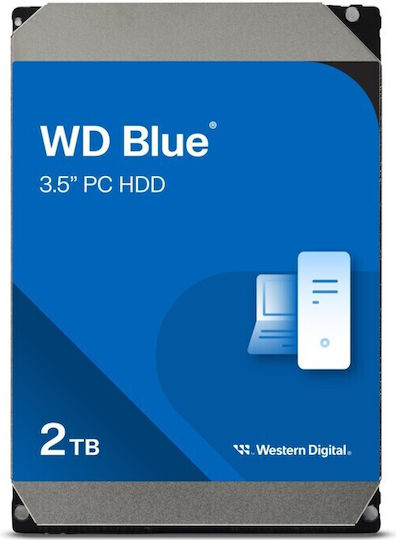 Western Digital Blue CMR 2TB HDD Hard Drive 3.5" SATA III 5400rpm with 64MB Cache for Recorder WD20EARZ view 4