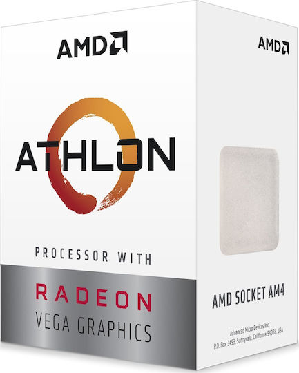AMD Athlon 3000G (revised packaging) 3.50GHz Processor 2 Core for Socket AM4 in Box with Heatsink view 1