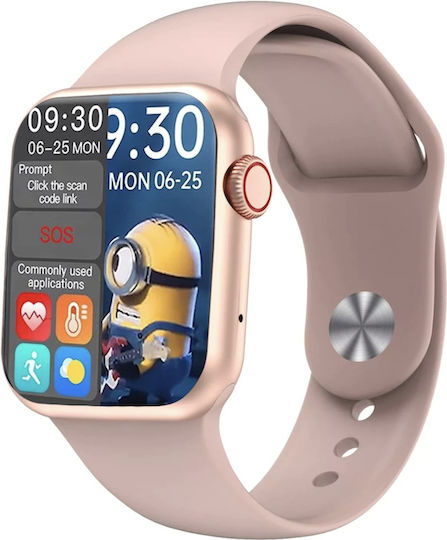 i8 Pro Max Aluminium Smartwatch with Heart Rate Monitor (Pink) view 4