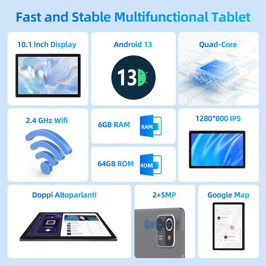HotLight 10" Tablet (2GB/64GB) Gray – vizualizare 3