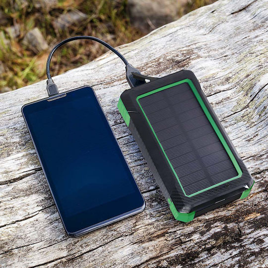V-TAC Solar Power Bank 10000mAh 10W with USB-A Port Black vue 4