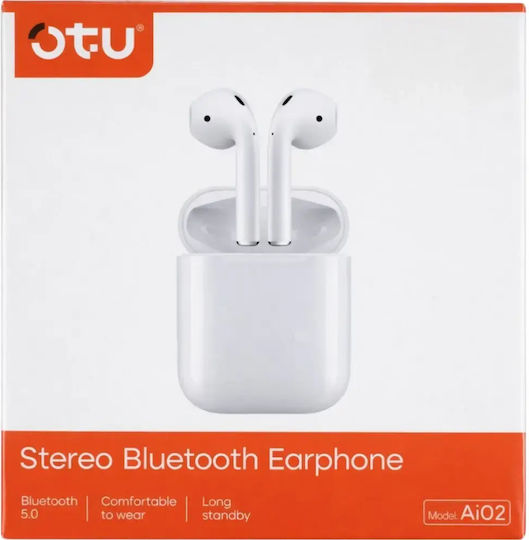 AI-02 In-ear Bluetooth Handsfree Earphones with Charging Case White Ansicht 3