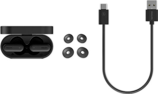 Philips TAT6000 In-ear Bluetooth Handsfree Earphones with Sweat Resistance and Charging Case Black view 6