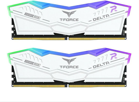 TeamGroup Delta RGB 32GB DDR5 RAM with 2 Modules (2x16GB) and 6400 Speed for Desktop (FF4D532G6400HC32ADC01)