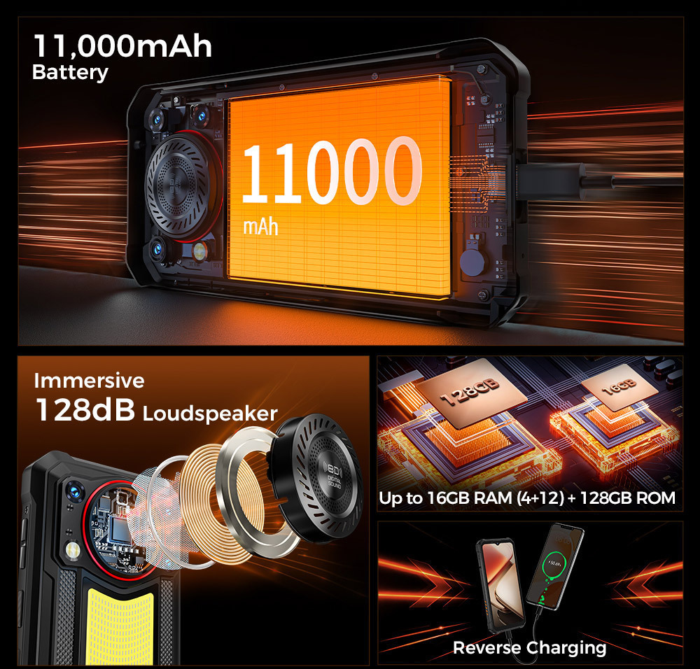 Oukitel WP53 S Dual SIM (4GB/256GB) Resistant Smartphone Black view 4