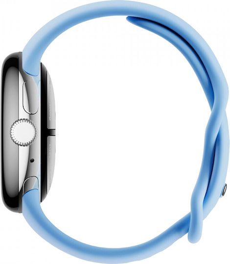 Google Pixel Watch 2 Aluminium with Heart Rate Monitor (Polished Silver Aluminium Case/Bay Active Band) vue 4