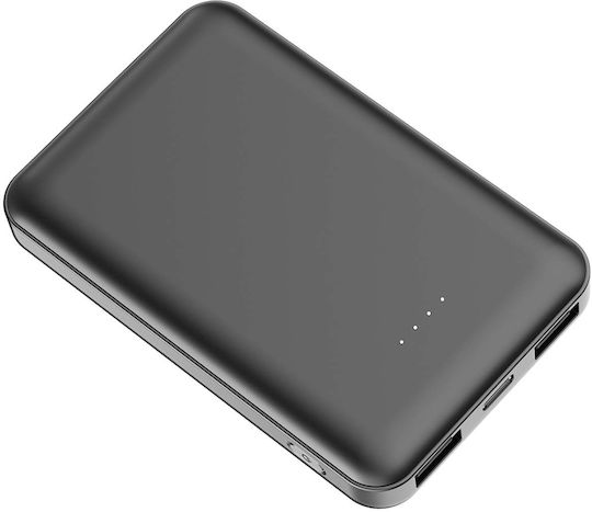 Bigben Interactive Power Bank 5000mAh 10W with 2 USB-A Ports and USB-C Port Black view 2