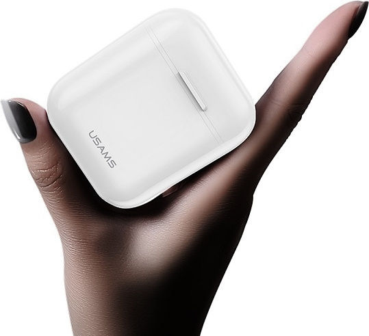 Usams BHULU01 Earbud Bluetooth Handsfree Earphones with Charging Case White Ansicht 4