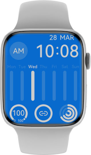 Daniel Klein DT8 Pro 45mm Smartwatch with Heart Rate Monitor (White)