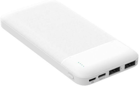 Platinet PL0407 Power Bank 10000mAh with 2 USB-A Ports White view 1