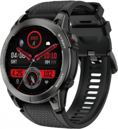 Aiwa SW-A2000 Smartwatch with Heart Rate Monitor (Black)