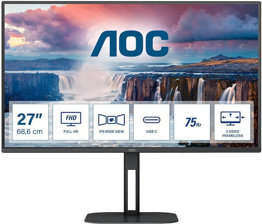 AOC 24V5CE/BK IPS Monitor 23.8" FHD 1920x1080 with Response Time 4ms GTG vue 6