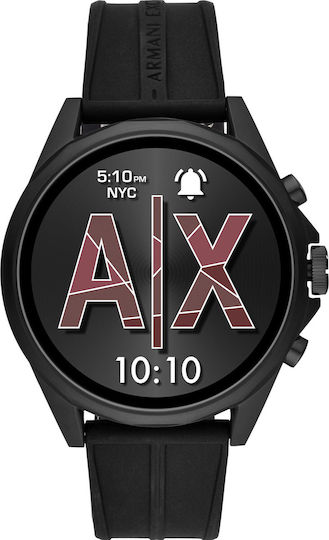Armani Exchange Connected Stainless Steel 46mm Smartwatch (Black) view 1