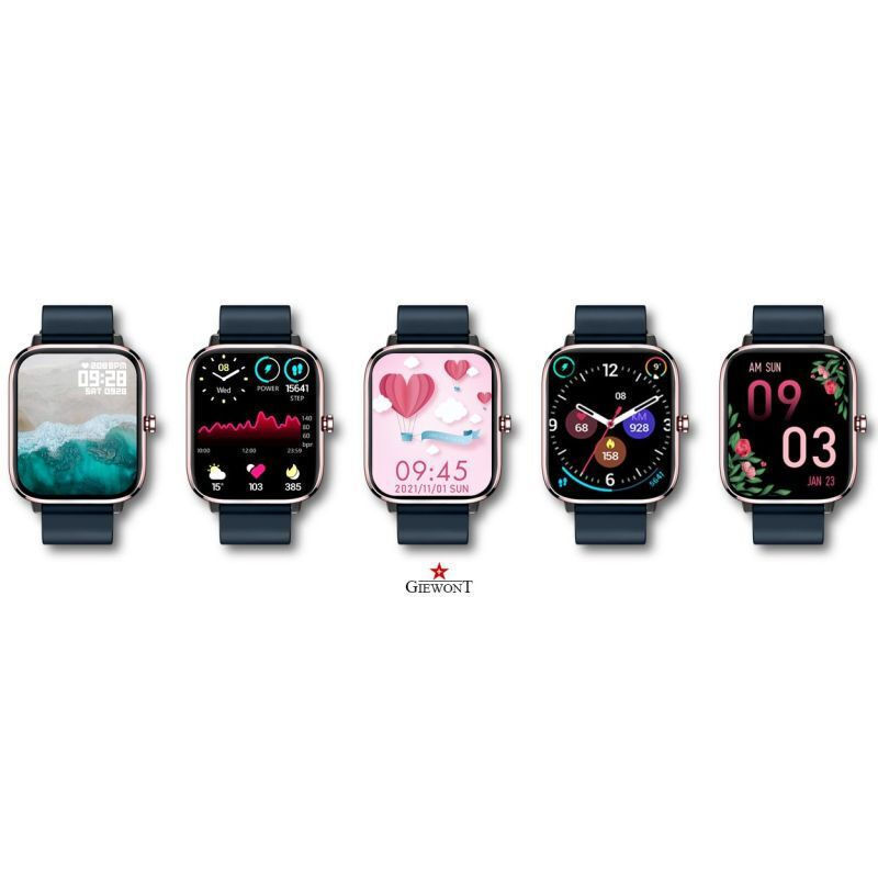 Giewont Smartwatch with Heart Rate Monitor (Pink and Navy Blue) view 4