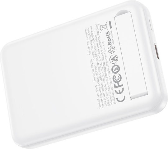 XO PR264 MagSafe Power Bank 10000mAh 20W with USB-C Port White view 2